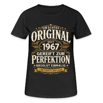 59. Geburtstag Geschenk Mann Original Vintage 1967 - Frauen T-Shirt atmungsaktiv - Schwarz - Vorne - AI Model Female 172 light (172cm)