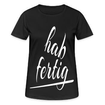 HAB FAIT ! Écriture manuscrite Écriture unique - T-shirt respirant Femme - noir - Devant - AI Model Female 172 light (172cm)