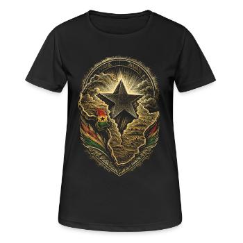 Ghana Ghanese Ghanesisch - Frauen T-Shirt atmungsaktiv - Schwarz - Vorne - AI Model Female 172 light (172cm)