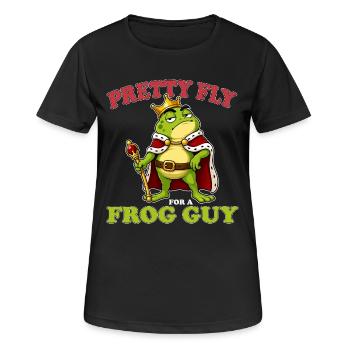 Pretty Fly For A Frog Guy Französisches Froschkönig-Maskottchen - Frauen T-Shirt atmungsaktiv - Schwarz - Vorne - AI Model Female 172 light (172cm)