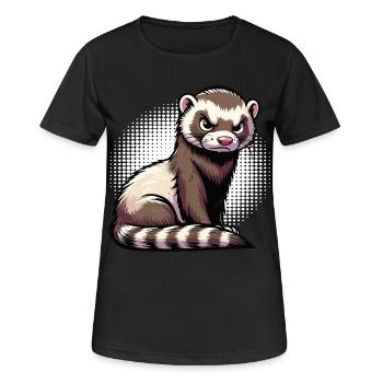 Furet Ferret Holder Furet Propriétaire - T-shirt respirant Femme - noir - Devant - AI Model Female 172 light (172cm)