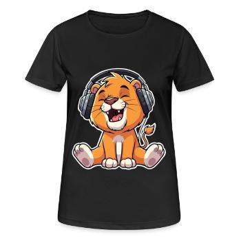 Lion Music - T-shirt respirant Femme - noir - Devant - AI Model Female 172 light (172cm)