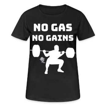 T-shirt de musculation sans gaz - T-shirt respirant Femme - noir - Devant - AI Model Female 172 light (172cm)