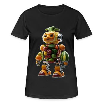 Veggie Robot Parade - Frauen T-Shirt atmungsaktiv - Schwarz - Vorne - AI Model Female 172 light (172cm)