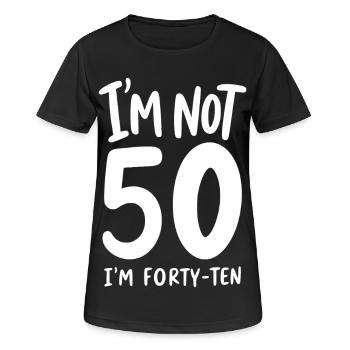 Je n’ai pas 50 ans, j’en ai quarante-dix - T-shirt respirant Femme - noir - Devant - AI Model Female 172 light (172cm)