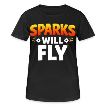 Motif Sparks Will Fly pour femmes et hommes - T-shirt respirant Femme - noir - Devant - AI Model Female 172 light (172cm)