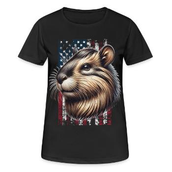Agouti US Aguti - T-shirt respirant Femme - noir - Devant - AI Model Female 172 light (172cm)