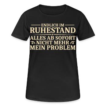 Ruhestand Renteneintritt Kollege in Rente - Frauen T-Shirt atmungsaktiv - Schwarz - Vorne - AI Model Female 172 light (172cm)