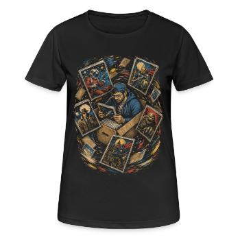 Collectionneur de bandes dessinées - T-shirt respirant Femme - noir - Devant - AI Model Female 172 light (172cm)