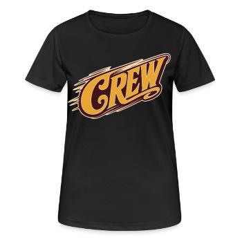 Crew - Frauen T-Shirt atmungsaktiv - Schwarz - Vorne - AI Model Female 172 light (172cm)