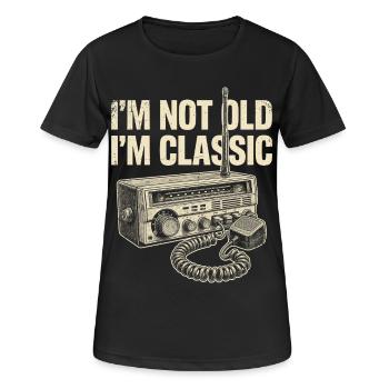 Nicht alt, ich bin klassisches Radio - Frauen T-Shirt atmungsaktiv - Schwarz - Vorne - AI Model Female 172 light (172cm)