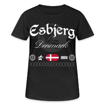 Esbjerg Denmark Streetwear Travel Souvenir - Women's Breathable T-Shirt - black - Front - AI Model Female 172 light (172cm)