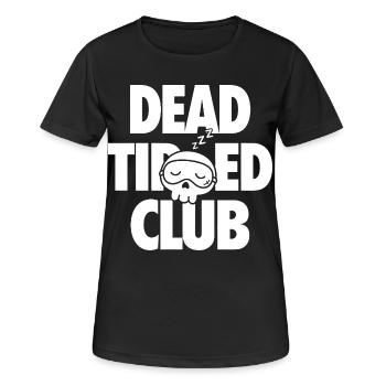 Dead Tired Club Skull - Women's Breathable T-Shirt - black - Front - AI Model Female 172 light (172cm)