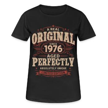50e anniversaire Gift Man Vintage original 1976 - T-shirt respirant Femme - noir - Devant - AI Model Female 172 light (172cm)