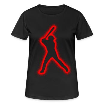 Baseball garçons joueurs de baseball masculins - T-shirt respirant Femme - noir - Devant - AI Model Female 172 light (172cm)