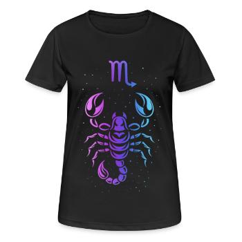 Gradient Skorpion-Tierkreis - Frauen T-Shirt atmungsaktiv - Schwarz - Vorne - AI Model Female 172 light (172cm)