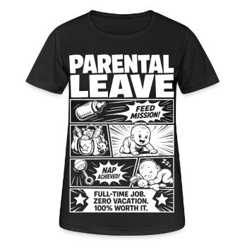 Emploi à temps plein avec congé parental - T-shirt respirant Femme - noir - Devant - AI Model Female 172 light (172cm)