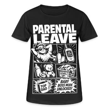 Mode bébé congé parental - T-shirt respirant Femme - noir - Devant - AI Model Female 172 light (172cm)
