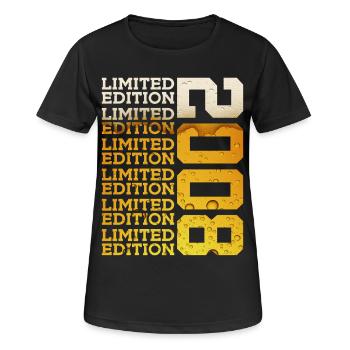 BIÈRE ÉDITION LIMITÉE 2008 18E ANNIVERSAIRE - T-shirt respirant Femme - noir - Devant - AI Model Female 172 light (172cm)