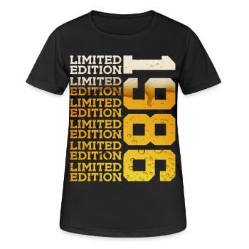 BIÈRE ÉDITION LIMITÉE 1986 40E ANNIVERSAIRE - T-shirt respirant Femme - noir - Devant - AI Model Female 172 light (172cm)