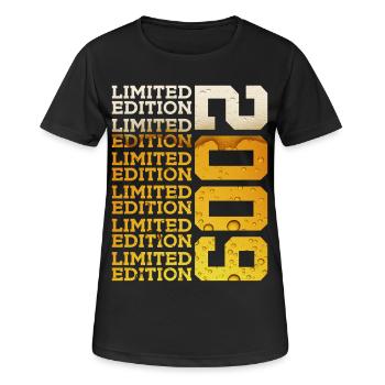ÉDITION LIMITÉE 2009 BIÈRE 17E ANNIVERSAIRE - T-shirt respirant Femme - noir - Devant - AI Model Female 172 light (172cm)