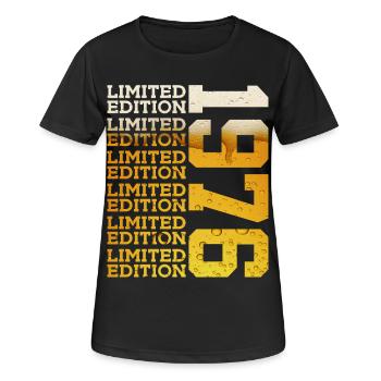 BIÈRE ÉDITION LIMITÉE 1976 50E ANNIVERSAIRE - T-shirt respirant Femme - noir - Devant - AI Model Female 172 light (172cm)