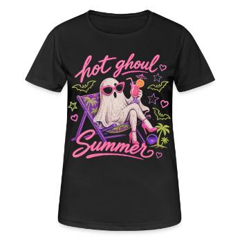 Hot Ghoul Summer Halloween Sommer Geist - Frauen T-Shirt atmungsaktiv - Schwarz - Vorne - AI Model Female 172 light (172cm)