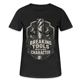 Opérateur de machine de découpe, fraiseuse CNC - T-shirt respirant Femme - noir - Devant - AI Model Female 172 light (172cm)