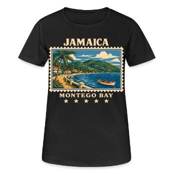 Jamaica Montego Bay Vintage Travel Brand - Women's Breathable T-Shirt - black - Front - AI Model Female 172 light (172cm)