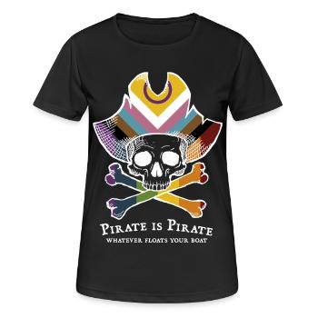 Pirate est Pirate - T-shirt respirant Femme - noir - Devant - AI Model Female 172 light (172cm)