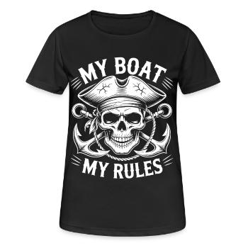 My Boat My Rules - Women's Breathable T-Shirt - black - Front - AI Model Female 172 light (172cm)