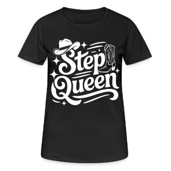 Step Queen Western Line Dance - Women's Breathable T-Shirt - black - Front - AI Model Female 172 light (172cm)