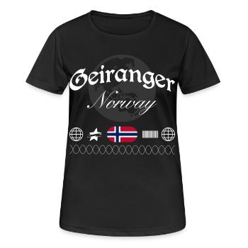 Souvenir de voyage Geiranger Norway Streetwear - T-shirt respirant Femme - noir - Devant - AI Model Female 172 light (172cm)