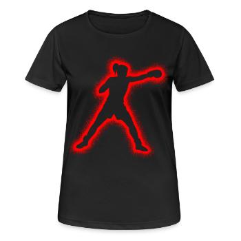 Boxe sportive Boxer Enfants Femmes Filles Box - T-shirt respirant Femme - noir - Devant - AI Model Female 172 light (172cm)