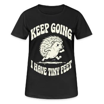 Keep Going Tiny Feet Motivation - Women's Breathable T-Shirt - black - Front - AI Model Female 172 light (172cm)