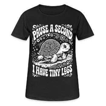 Petites jambes s’arrêtent Drôle de proverbe - T-shirt respirant Femme - noir - Devant - AI Model Female 172 light (172cm)