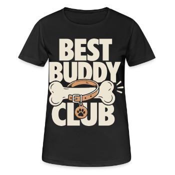 Meilleur club d’amour canin - T-shirt respirant Femme - noir - Devant - AI Model Female 172 light (172cm)