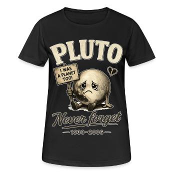 Pluton – J’étais aussi une planète | Ne jamais oublier 1930–200 - T-shirt respirant Femme - noir - Devant - AI Model Female 172 light (172cm)