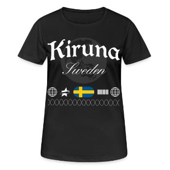 Kiruna Sweden Streetwear Travel Souvenir - Women's Breathable T-Shirt - black - Front - AI Model Female 172 light (172cm)