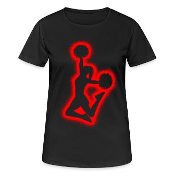Pom-pom girls Girls Girls Cheerleaders - T-shirt respirant Femme - noir - Devant - AI Model Female 172 light (172cm)