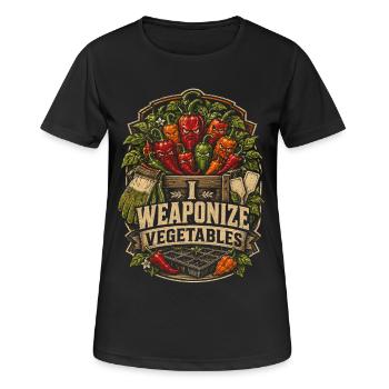 Chili Grower Chilis Anbauen I Weaponize Vegetables - Frauen T-Shirt atmungsaktiv - Schwarz - Vorne - AI Model Female 172 light (172cm)