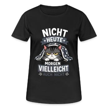 Heute Vielleicht Auch Nicht Lustige Katze - Frauen T-Shirt atmungsaktiv - Schwarz - Vorne - AI Model Female 172 light (172cm)