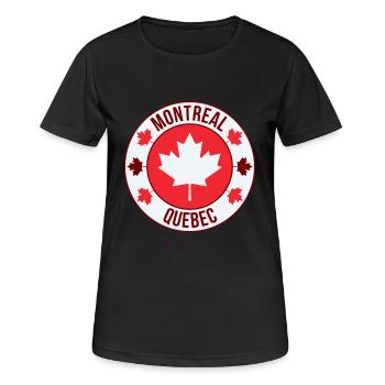 Montreal Quebec Maple Crest - Women's Breathable T-Shirt - black - Front - AI Model Female 172 light (172cm)