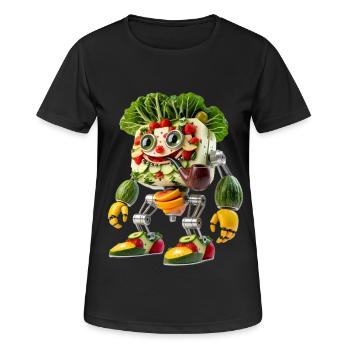 Garden Harvest Robot: Organic Synthetic Cyborg - Women's Breathable T-Shirt - black - Front - AI Model Female 172 light (172cm)