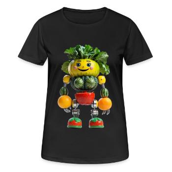 Fruit Robo Veggie Buddy - Women's Breathable T-Shirt - black - Front - AI Model Female 172 light (172cm)