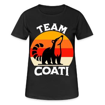 Team Coati - T-shirt respirant Femme - noir - Devant - AI Model Female 172 light (172cm)