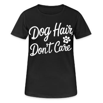 Je me fiche des poils de chien - T-shirt respirant Femme - noir - Devant - AI Model Female 172 light (172cm)