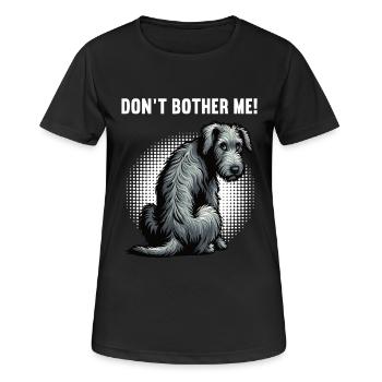 Ne me dérange pas, Propriétaire de chien de loups-loup irlandais - T-shirt respirant Femme - noir - Devant - AI Model Female 172 light (172cm)