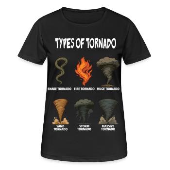 types of tornado Weather tornado chasing Vintage - T-shirt respirant Femme - noir - Devant - AI Model Female 172 light (172cm)