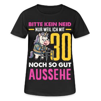Mit 30 Noch So Gut Aussehe - Frauen T-Shirt atmungsaktiv - Schwarz - Vorne - AI Model Female 172 light (172cm)